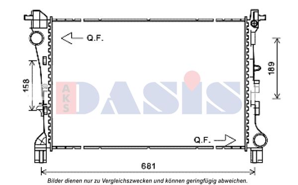 AKS DASIS Радиатор, охлаждение двигателя 080114N